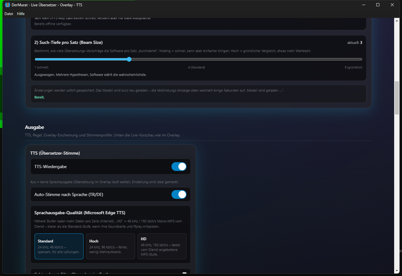 HD-Audio-Tiles für die Sprachausgabe im Dashboard